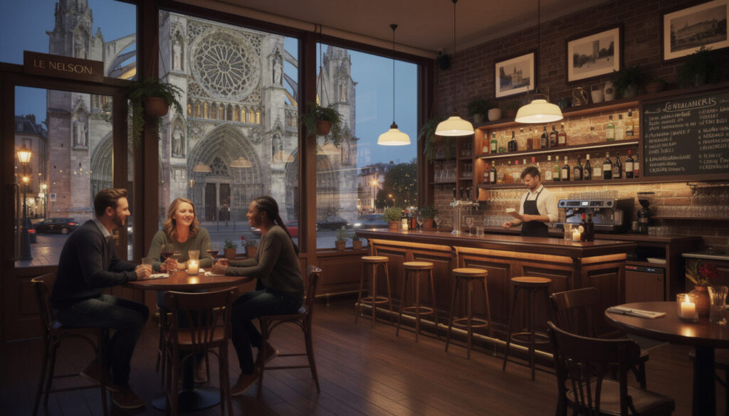 plongez dans l'ambiance conviviale du bar le nelson, situé au cœur du quartier, à deux pas de la cathédrale. un lieu idéal pour se détendre et partager un moment chaleureux.
